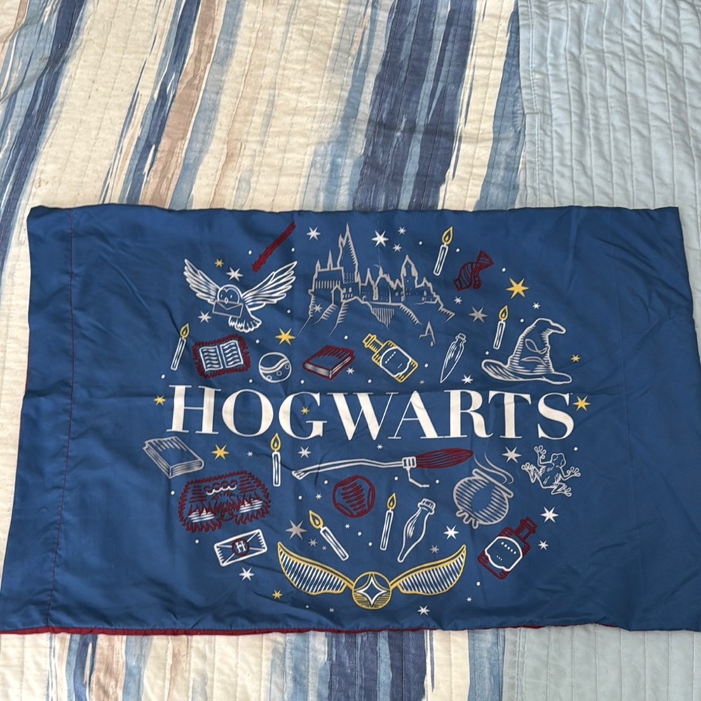 Hogwarts Themed Double-Sided Pillowcase
